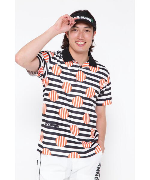 ジャックバニー　ハニカムメッシュ 半袖ポロシャツ　サイズ2 Jack Bunny!! ポロシャツ 「Jack Bunny!!」ハニカムメッシュ