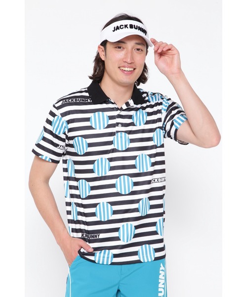 ジャックバニー　ハニカムメッシュ 半袖ポロシャツ　サイズ2 Jack Bunny!! ポロシャツ 「Jack Bunny!!」ハニカムメッシュ