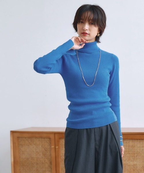 RASW（ラス） ニット セーター 「RASW」綿シルクタートルネックニット