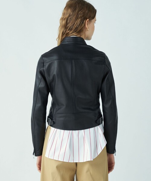 MACPHEE ベージュ ラムレザー シングルライダース MACPHEE ベージュ ラムレザー シングルライダース