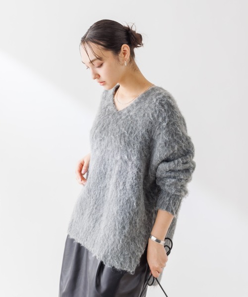 ニット セーター 「一部店舗限定」シャギーフォルムボトルネックニット レディース Rouge vif ニット セーター 「一部店舗限定」シャギーフォルム