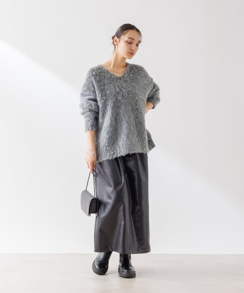 ニット セーター 「一部店舗限定」シャギーフォルムボトルネックニット レディース Rouge vif ニット セーター 「一部店舗限定」シャギーフォルム