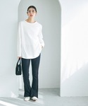 tシャツ コットンレイヤードカットソー レディースの詳細画像1