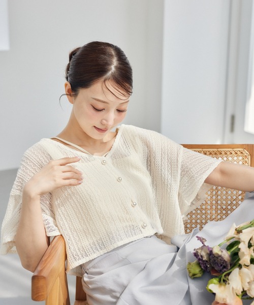mysty woman カーディガン 「追加1」ラッセルレースアンサンブル