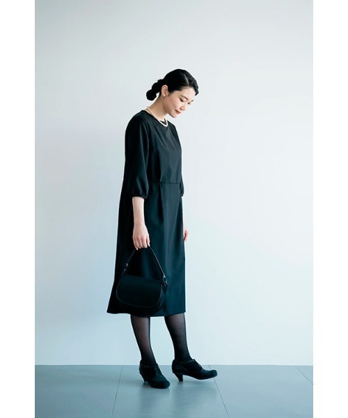 D ワンピース ブラックフォーマルワンピース（春夏用 ポリエステル