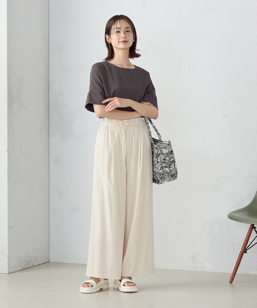 COMME CA ISM パンツ レーヨンナイロンヴィンテージ ドロスト