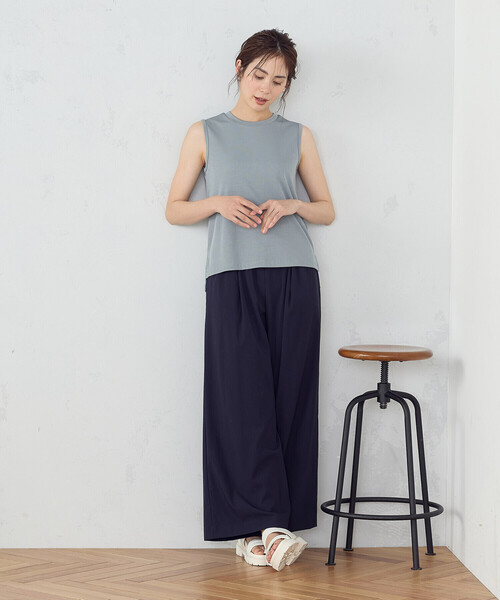 COMME CA ISM パンツ レーヨンナイロンヴィンテージ ドロスト