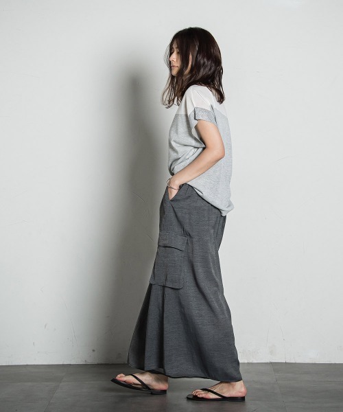 ニット セーター UVカット配色ハイゲージニットPO「手洗い可能」 レディース MAYSON GREY ニット セーター UVカット配色ハイゲージニットPO