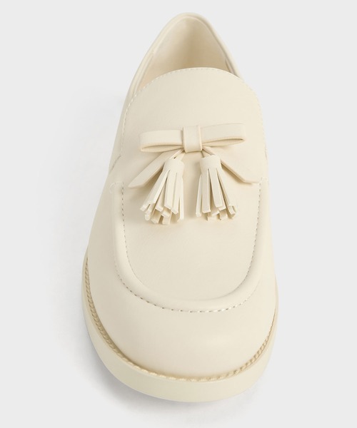 CHARLES ＆ KEITH（チャールズ&キース） ローファー ボウ タッセル