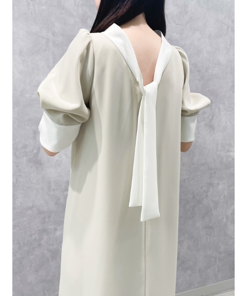 CELFORD」 7分袖ワンピース 36 ベージュ レディース : 85204570  