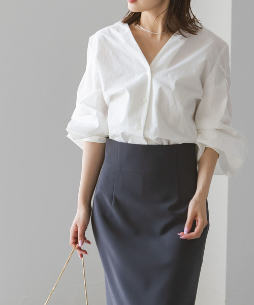 NOBLE（ノーブル） ブラウス シャツ 「My Policy Shirt」ウォッシュド 