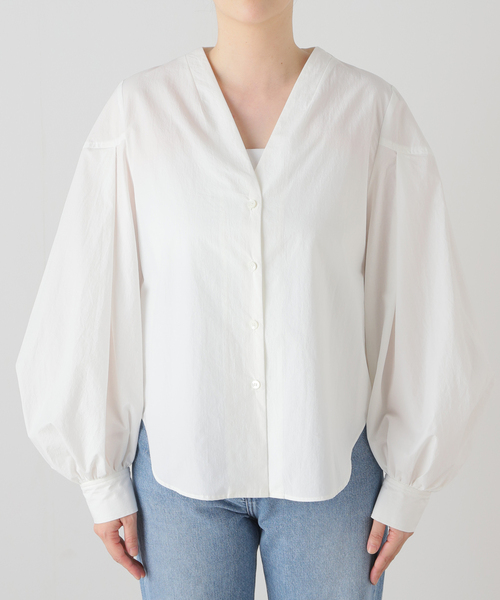 NOBLE（ノーブル） ブラウス シャツ 「My Policy Shirt」ウォッシュド 