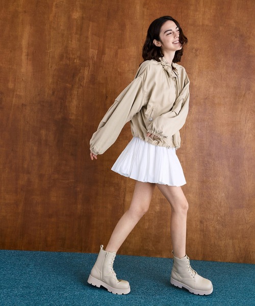 CHARLES ＆ KEITH ブーツ リッジッドソール レースアップ