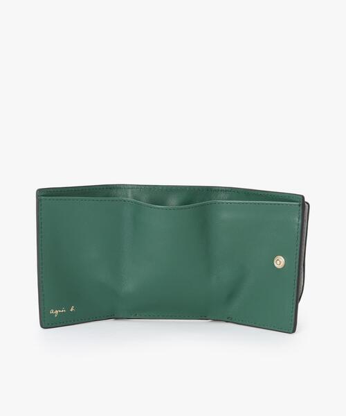agnes b 財布 グリーン（レディース二つ折り財布）｜財布