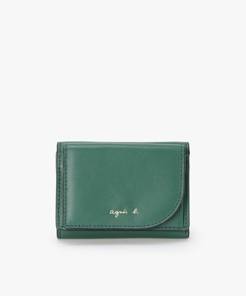 agnes b 財布 グリーン（レディース二つ折り財布）｜財布