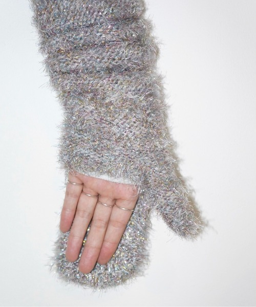 musubore 手袋 glitter mitten arm cover / ミトンアームカバー
