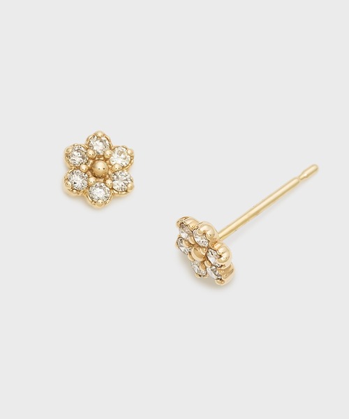 NOJESS（ノジェス） ピアス K10ダイヤモンドピアス(0.06ct) レディース