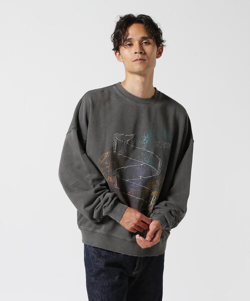 LUSOR トレーナー スウェット LUSOR（ルーソル）PIGMENT SWEAT STAMP