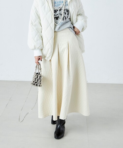 fredy emue（フレディエミュ） スカート キルティングタックスカート