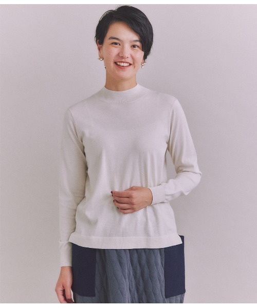 ニット セーター High Gageyarn Knit ウォッシャブルボトルネックニット レディース