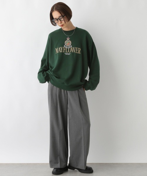 純銀 259g LEPSIM（レプシィム） トレーナー スウェット 刺繍スエット 213679