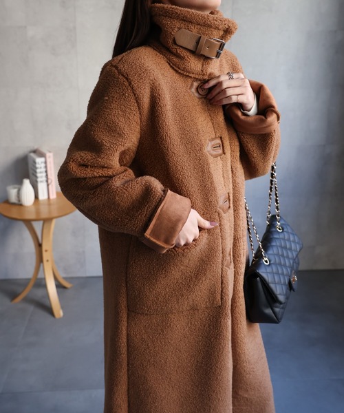 本物✩ムートンコート✩ハイグレード✩柔らか✩軽い✩ファーコート✩ベージュ系 本物✩ムートンコート✩ハイグレード✩柔らか✩軽い✩ファーコート