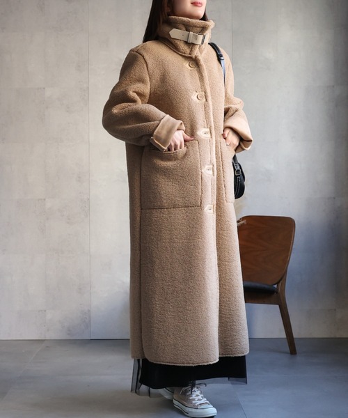 【未使用タグ付／定価24.2万円】　BLANCHA　TEDDYムートンコート 未使用タグ付／定価24.2万円】 BLANCHA TEDDYムートンコート 冬ムード