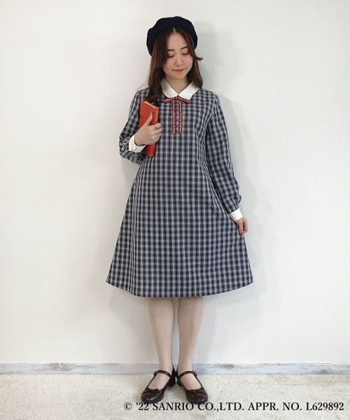 F i.n.t（フィント） ワンピース クレリックチェックワンピース/ハロー
