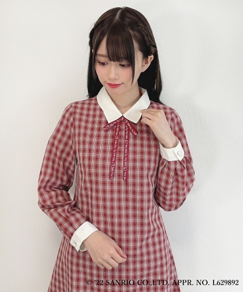 ハローキティ チェックワンピース　ストラップ クレリックチェックワンピース/ハローキティ/F i.n.t [41AE02j008] | F