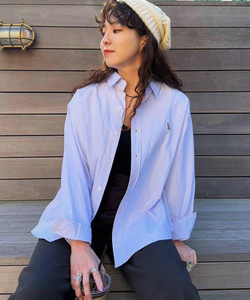 rosymonster✴︎ストライプシャツブルゾン rosymonster✴︎ストライプシャツブルゾン