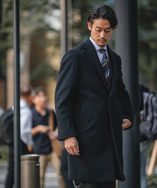 EDIFICE ブラウン チェスターコート EDIFICE（エディフィス） チェスターコート SMALL ブラウン メンズ
