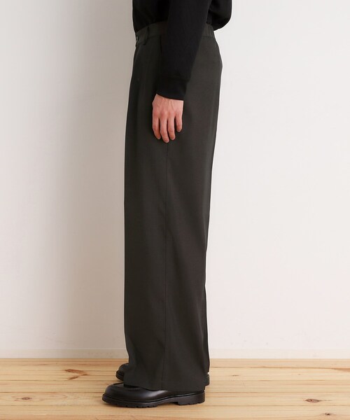 THE SHOP TK パンツ ツイルワイドスラックス メンズ : ZOZOTOWN