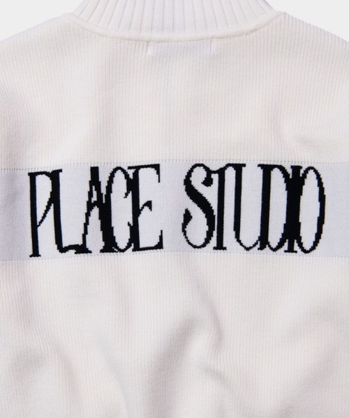 PLACE STUDIO ニット セーター PLACE STUDIO／ハイネックニットZIPUP