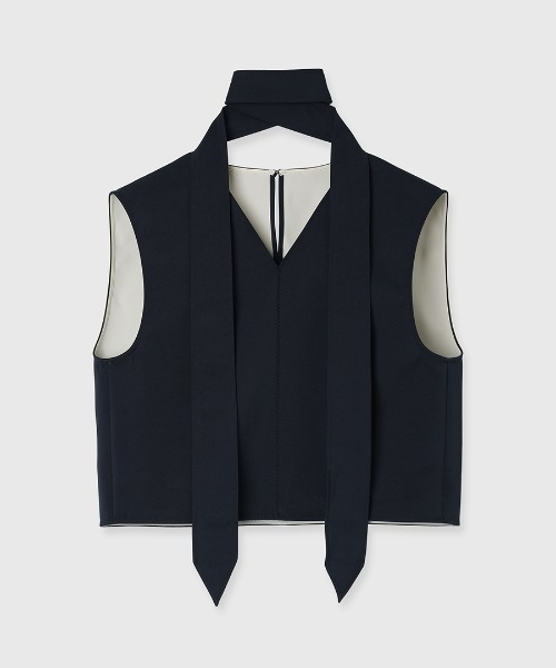 CREDONA（クレドナ） ブラウス シャツ TIE VN BLOUSE/タイブイネック 