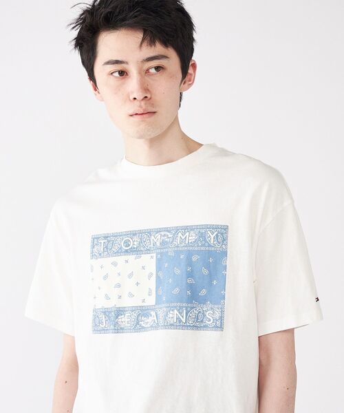 トミー ヒルフィガー ペイズリーフラッグバックプリントTシャツ TOMMY HILFIGER トミー ヒルフィガー TJM ペイズリーフラッグ