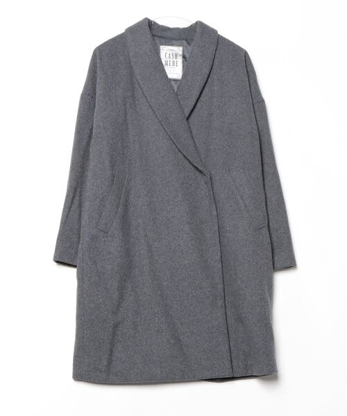 JEANASIS グレー ファーコート FREEサイズ JEANASIS（ジーナシス） コート FREE グレー レディース : ZOZOTOWN