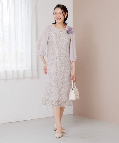 パーティードレス ドレス form formaオリジナル/デザインパフスリーブ/ワンピース/結婚式/パーティー/クルージング/発表会/顔合わせ/食事会_6
