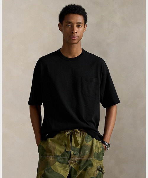 ロンハーマン ラルフローレン ヘビーウェイトジャージー ロゴTシャツ 黒 XL POLO RALPH LAUREN tシャツ ビッグ フィット ヘビーウェイト