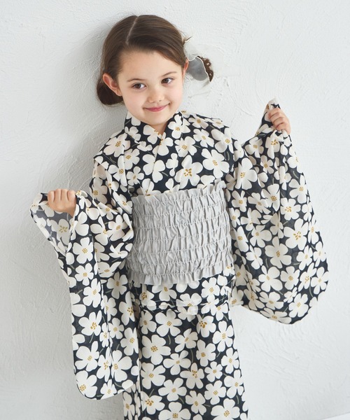 MIKI HOUSE 浴衣 花火柄浴衣 キッズ 子供 女の子 : ZOZOTOWN