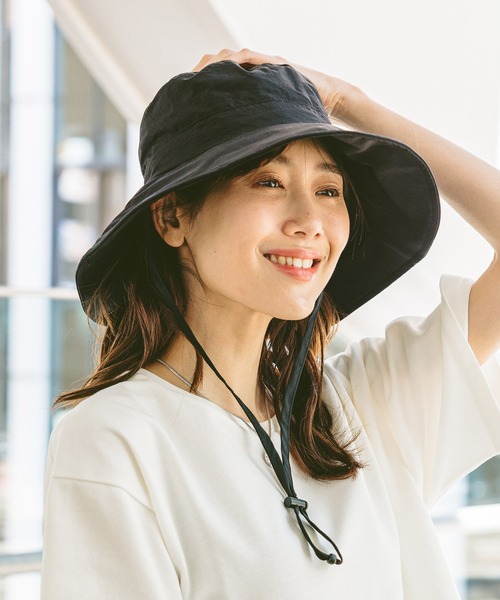 サンローラン　つば広ハット GLOBAL WORK（グローバルワーク） 帽子 ハット UV撥水たためるつば広