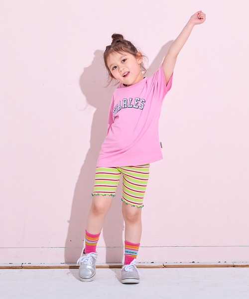 100サイズ　男の子　新品未使用 MARKEY'S パンツ 先染めボーダーバイカーパンツ キッズ 子供服