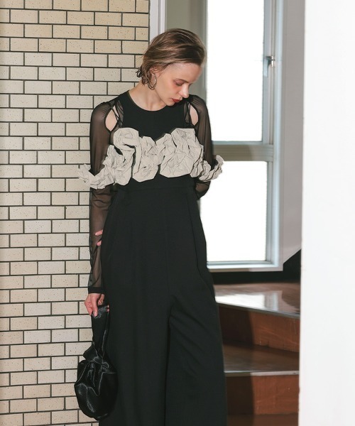 DONOBAN（ドノバン） ワンピース 「ANDRESD」ruffled bustier pants