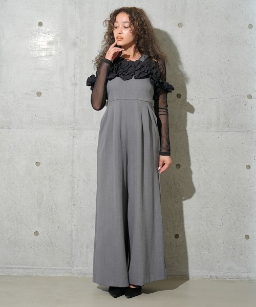 【え】ANDRESD ruffled bustier pants ドレス DONOBAN ワンピース 「ANDRESD」ruffled bustier pants dress