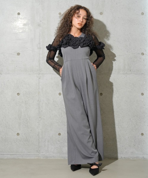 スーツ・フォーマル・ドレス ANDRESD ruffled bustier pants dress DONOBAN ワンピース 「ANDRESD」ruffled bustier pants dress