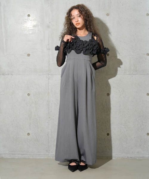 【え】ANDRESD ruffled bustier pants ドレス DONOBAN ワンピース 「ANDRESD」ruffled bustier pants dress