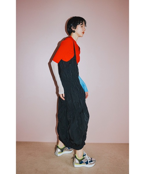 OMMO ワンピース IRREGULAR SHIRRING COCOON CAMI OP : ZOZOTOWN