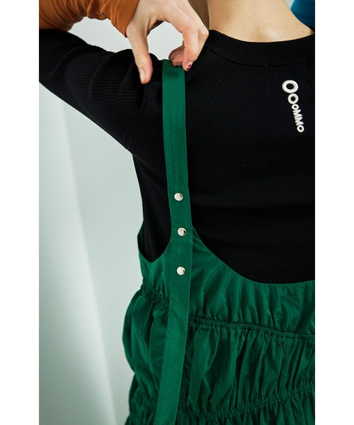OMMO（オーエムエムオー） ワンピース IRREGULAR SHIRRING COCOON CAMI
