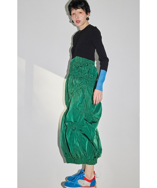 OMMO（オーエムエムオー） ワンピース IRREGULAR SHIRRING COCOON CAMI