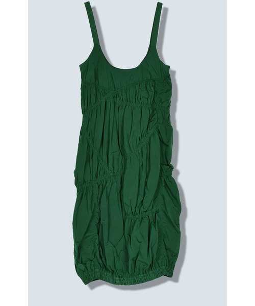 OMMO IRREGULAR SHIRRING CAMI OP ブラック38 OMMO ONLINE STORE / IRREGULAR SHIRRING CAMI OP