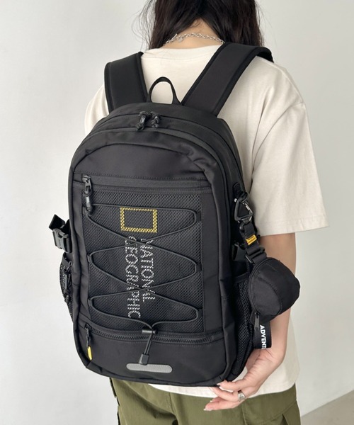 NATIONAL GEOGRAPHIC ブラックリュック ナショナルジオグラフィック デイバック リュック 「日本未発売